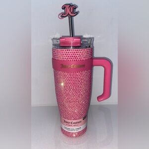 Juicy Couture Pink Rhinestone Travel Mug
